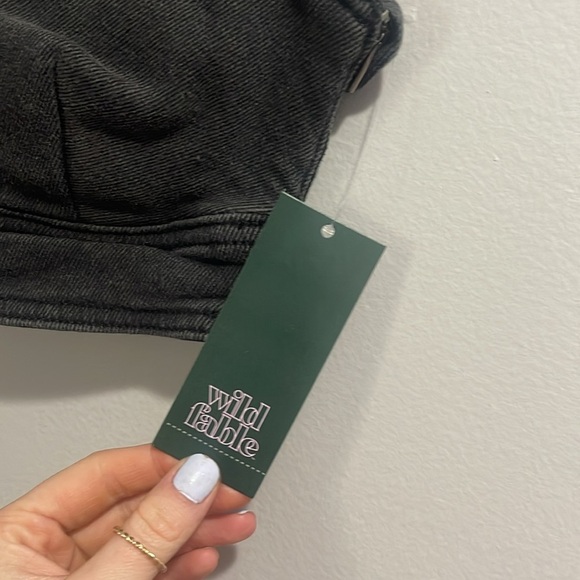 Wild Fable Women's Cropped Denim Black Vest XS - Picture 7 of 10